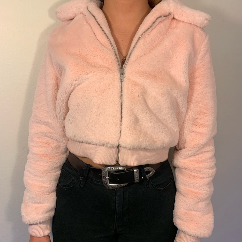 fluffy pink jacket from forever 21
